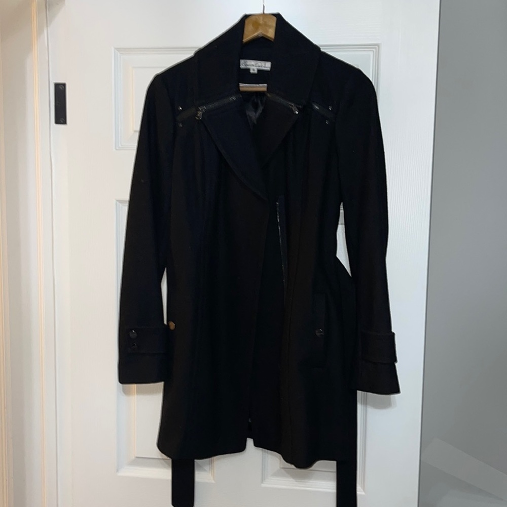 Kenneth Cole coat- Black- size 6